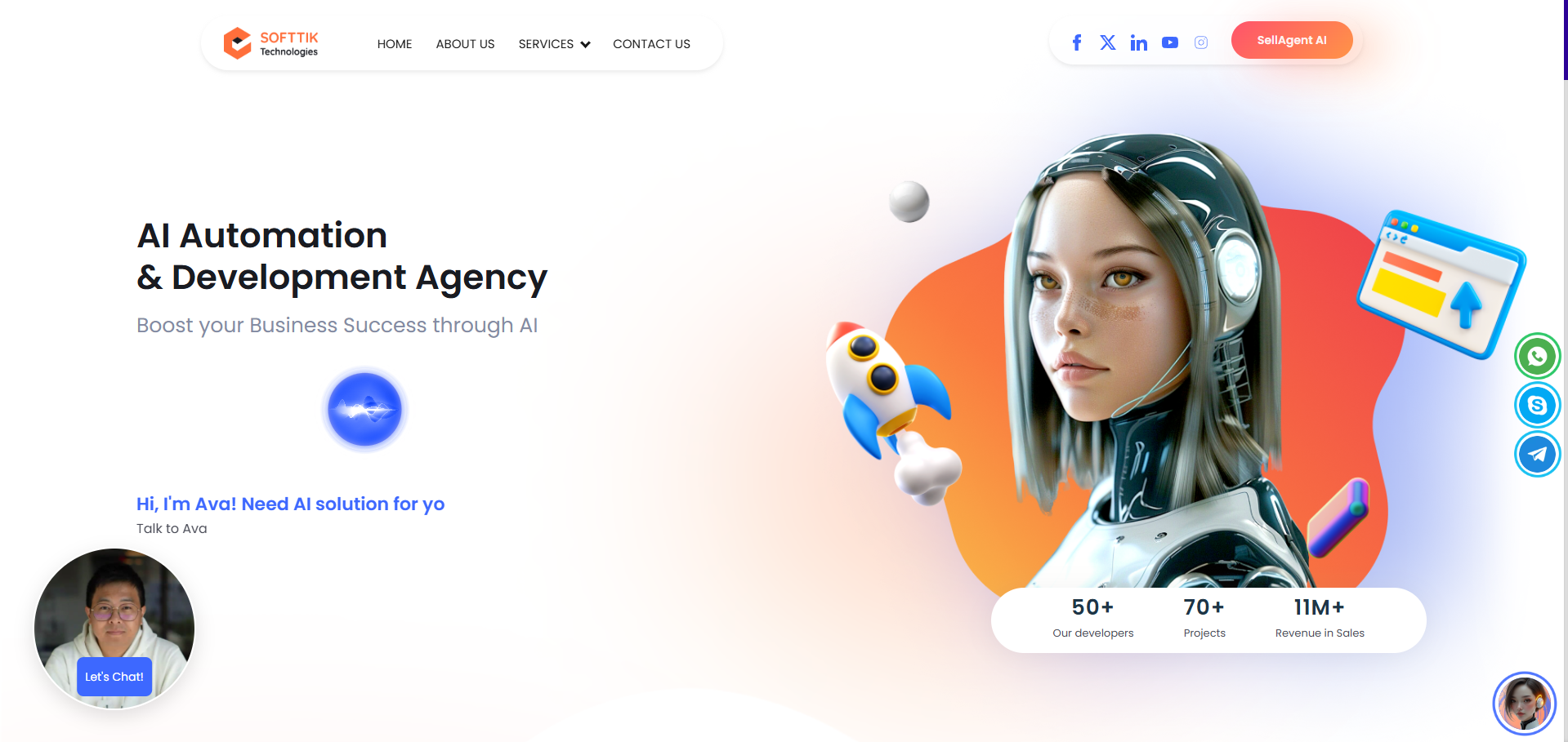 Softtik Agency Website screenshot